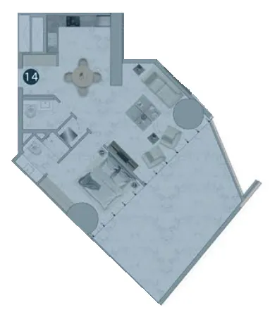 1 bedroom layout