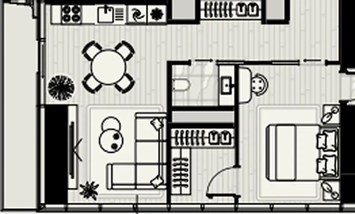 1 bedroom layout