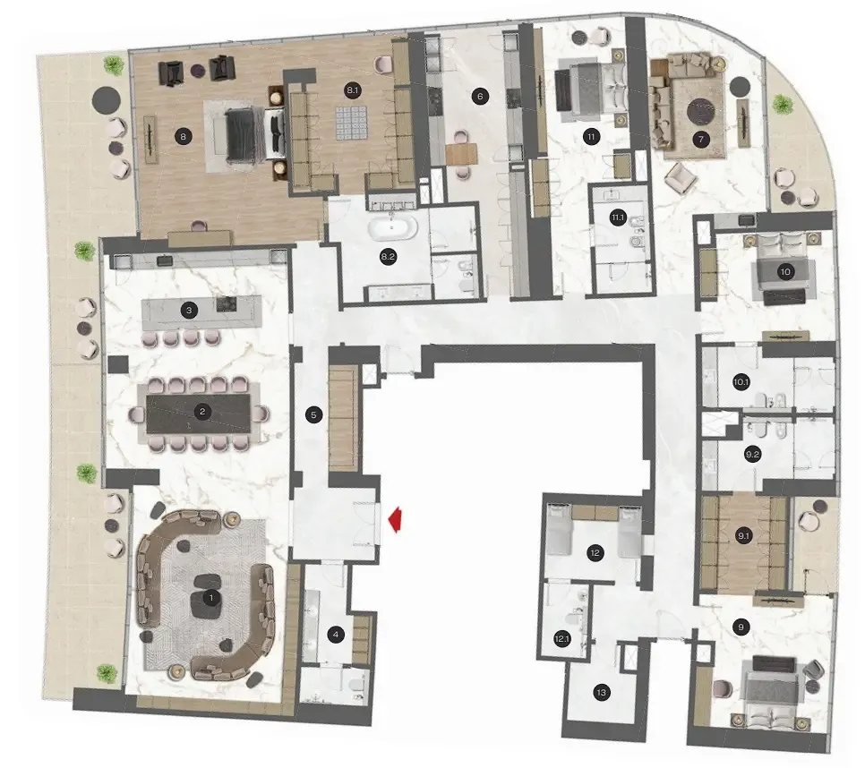 4 bedroom layout