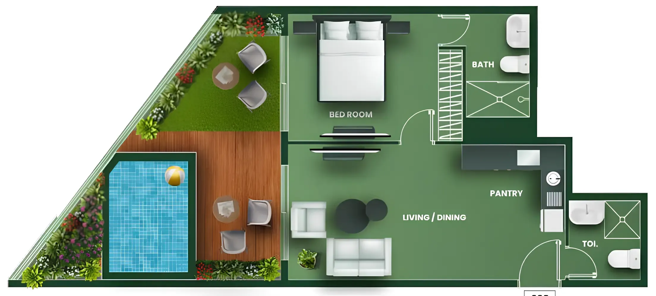 1 bedroom layout