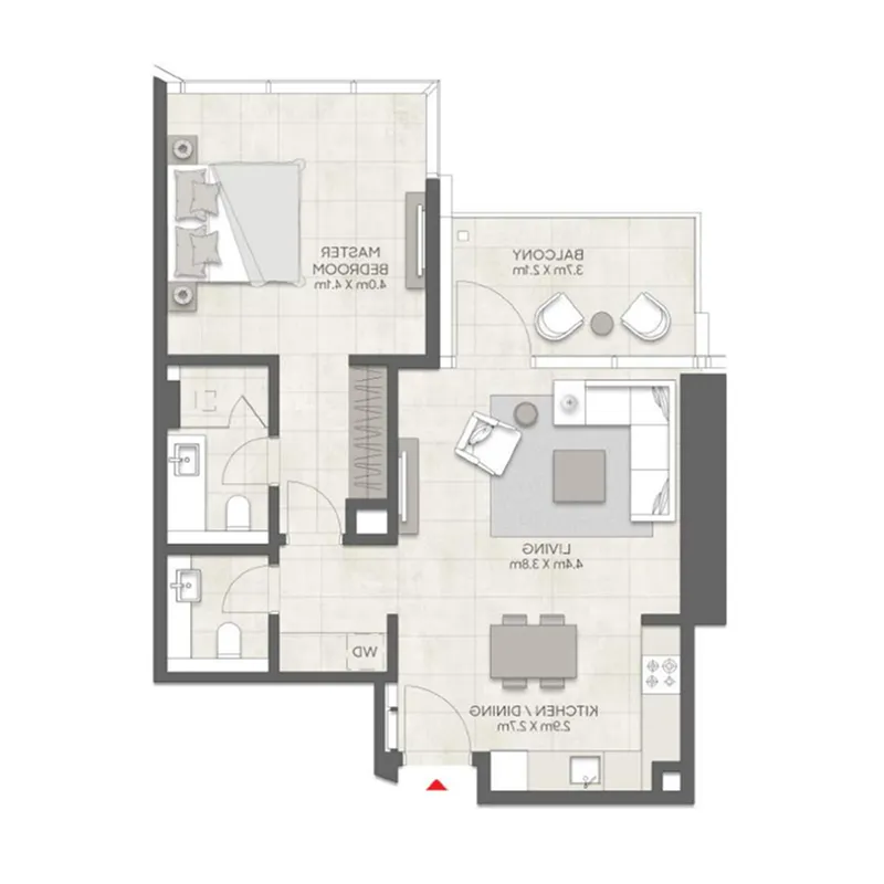 1 bedroom layout