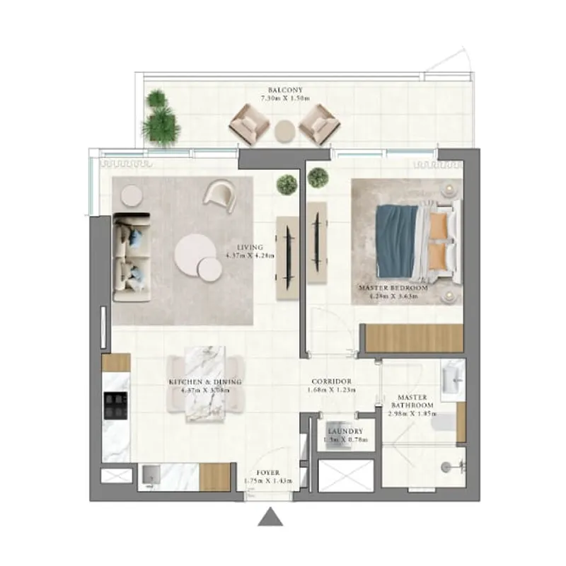 1 bedroom layout