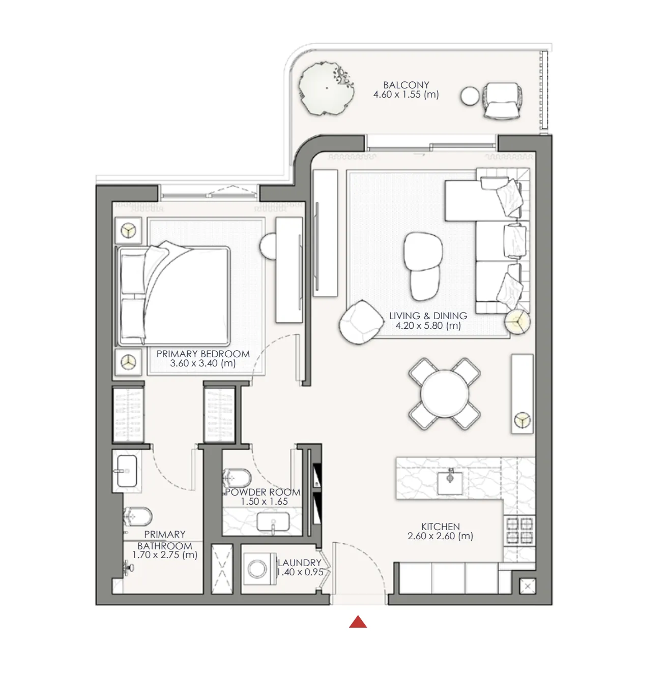 1 bedroom layout
