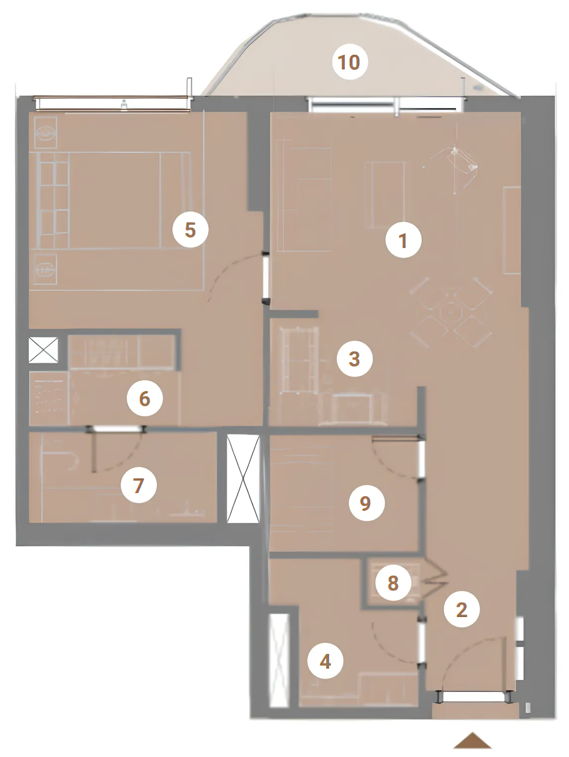 1 bedroom layout