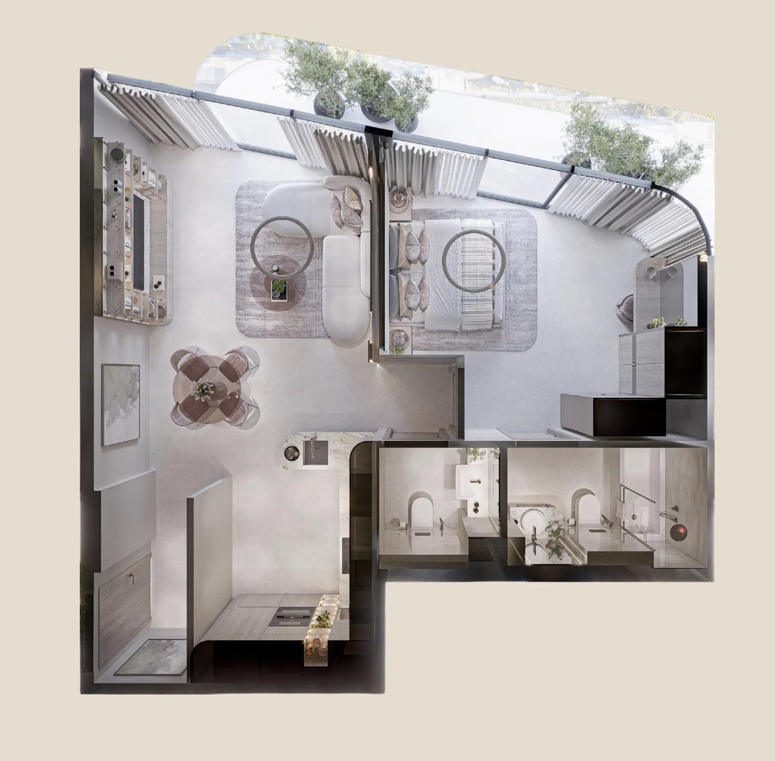 1 bedroom layout