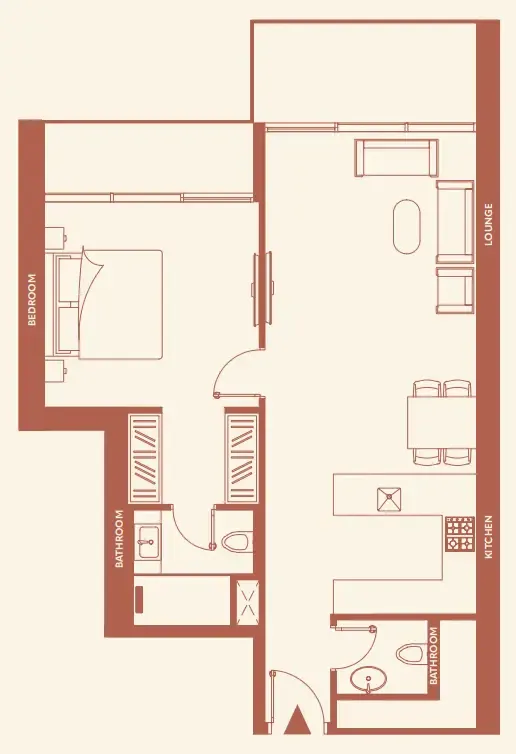 1 bedroom layout