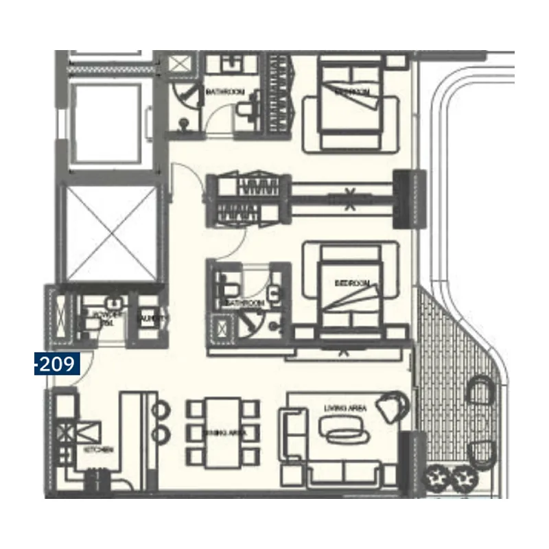 2 bedroom layout