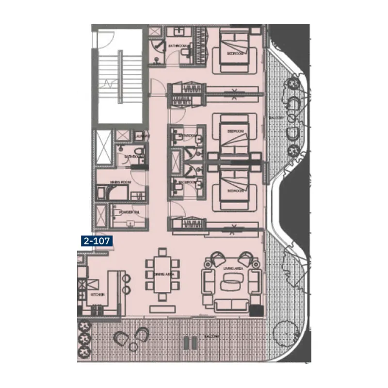 3 bedroom layout