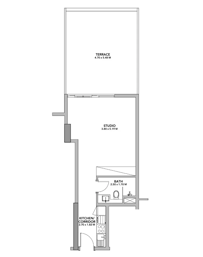 0 bedroom layout