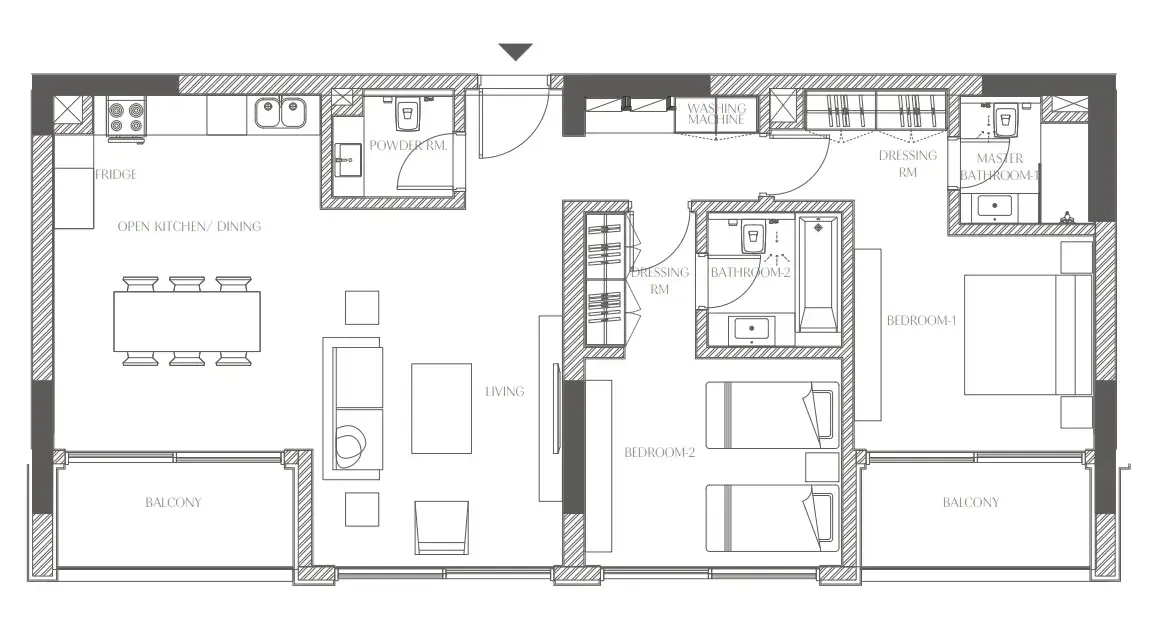 2 bedroom layout