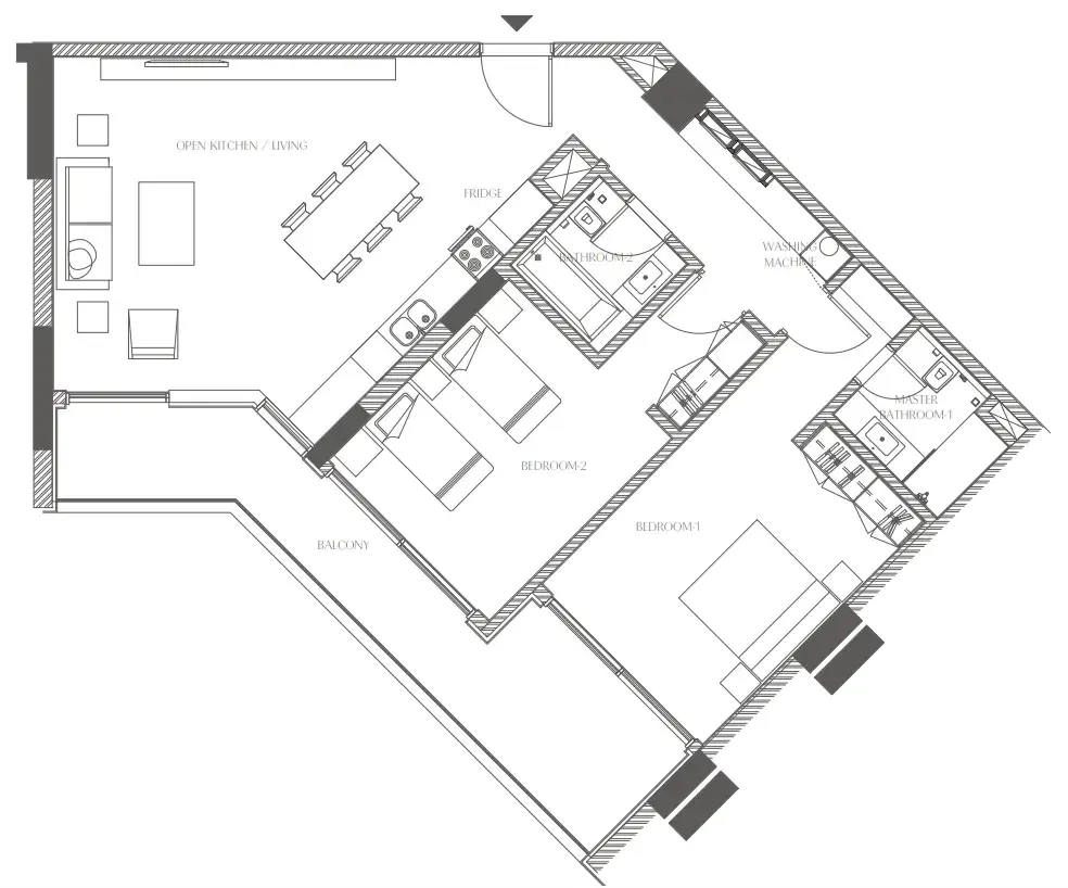 2 bedroom layout