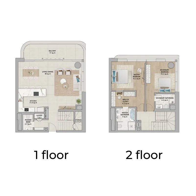 2 bedroom layout