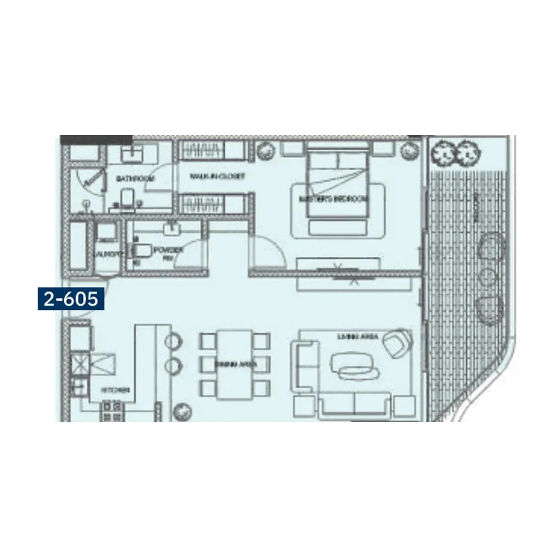 1 bedroom layout