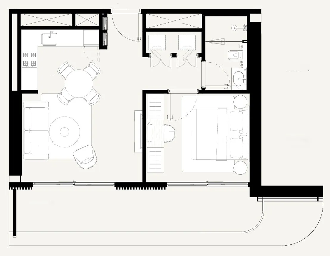 1 bedroom layout