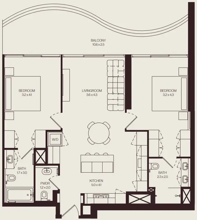 2 bedroom layout