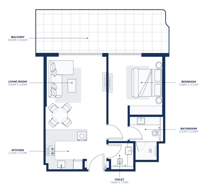 1 bedroom layout