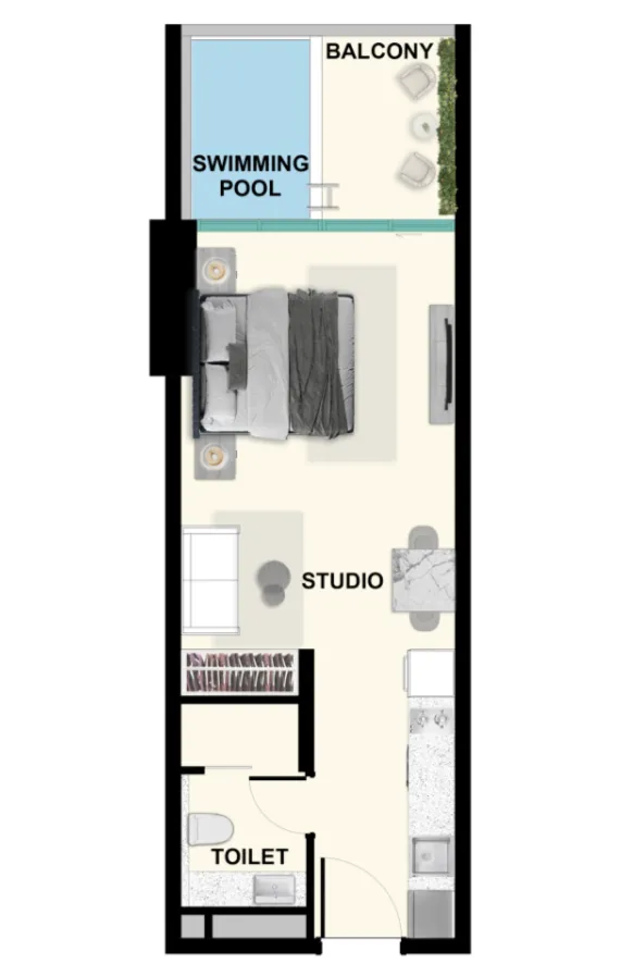 0 bedroom layout