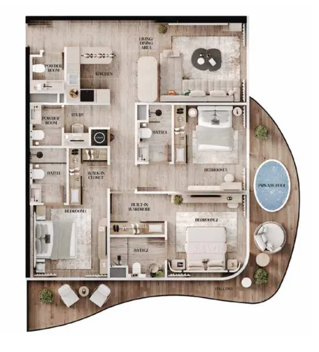 3 bedroom layout