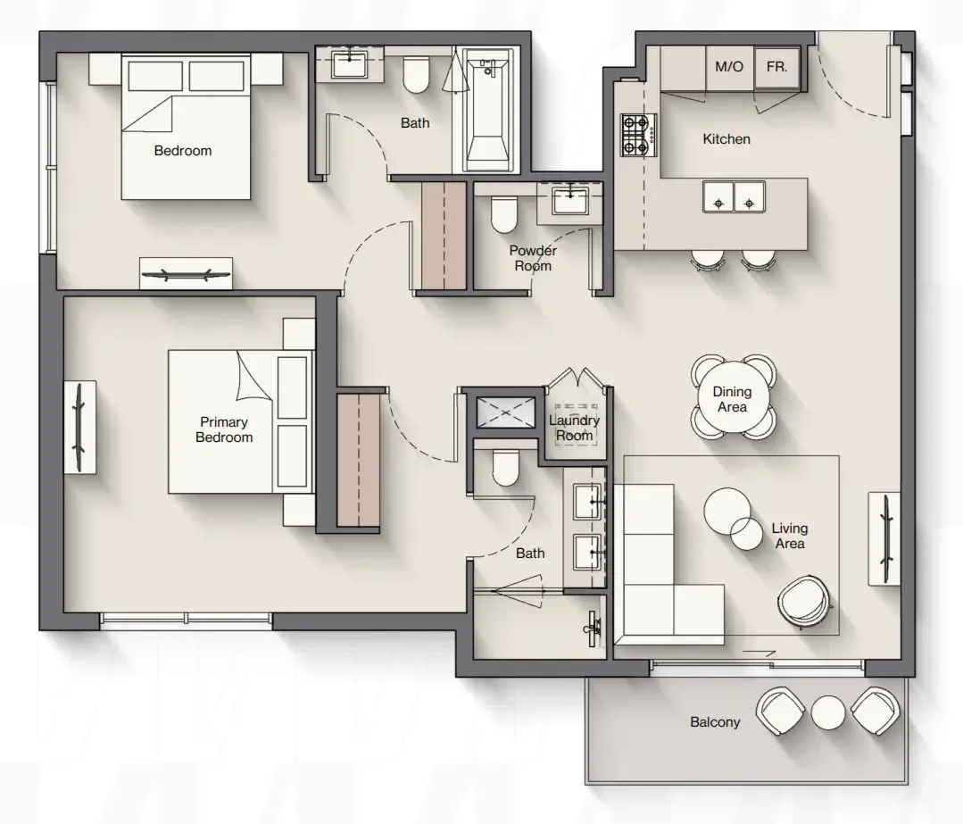 2 bedroom layout