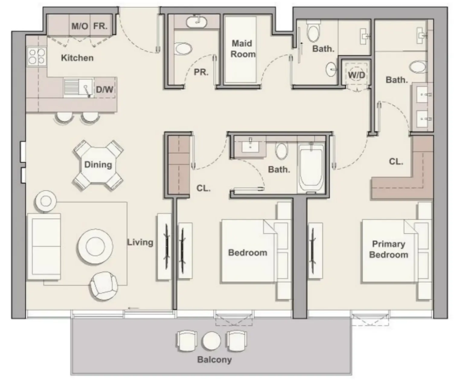 2 bedroom layout