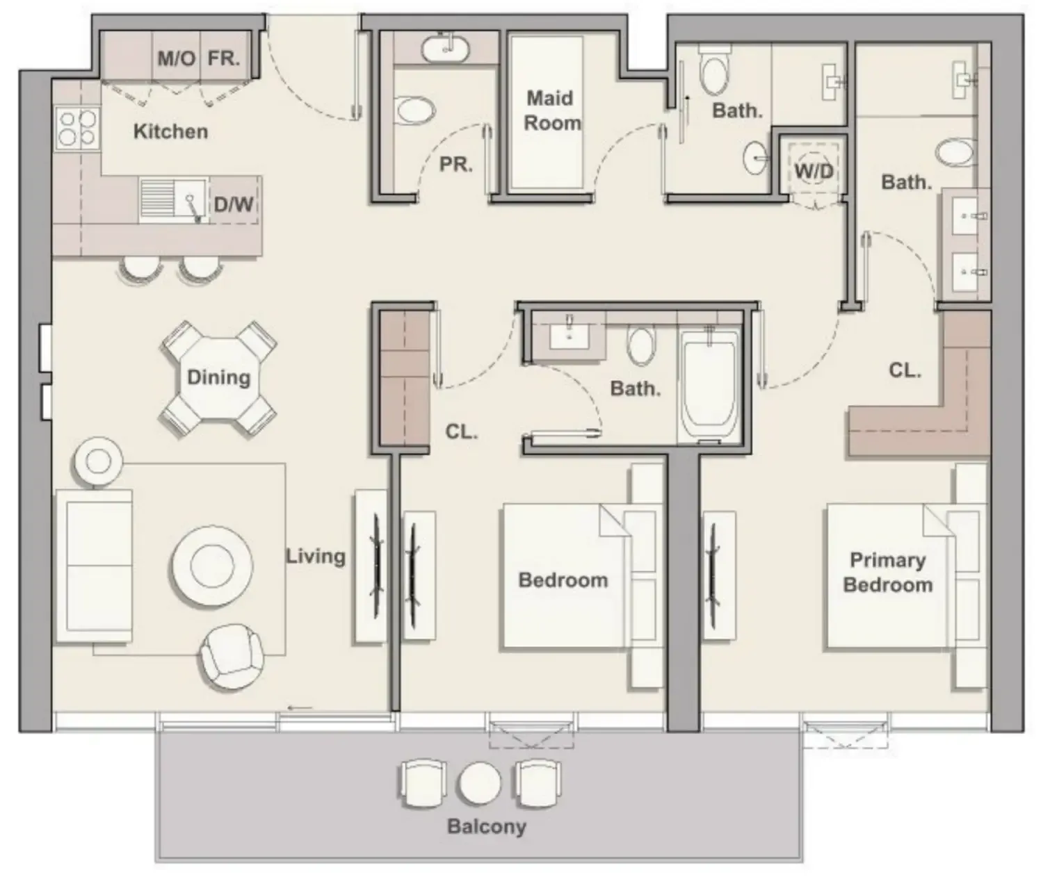 2 bedroom layout