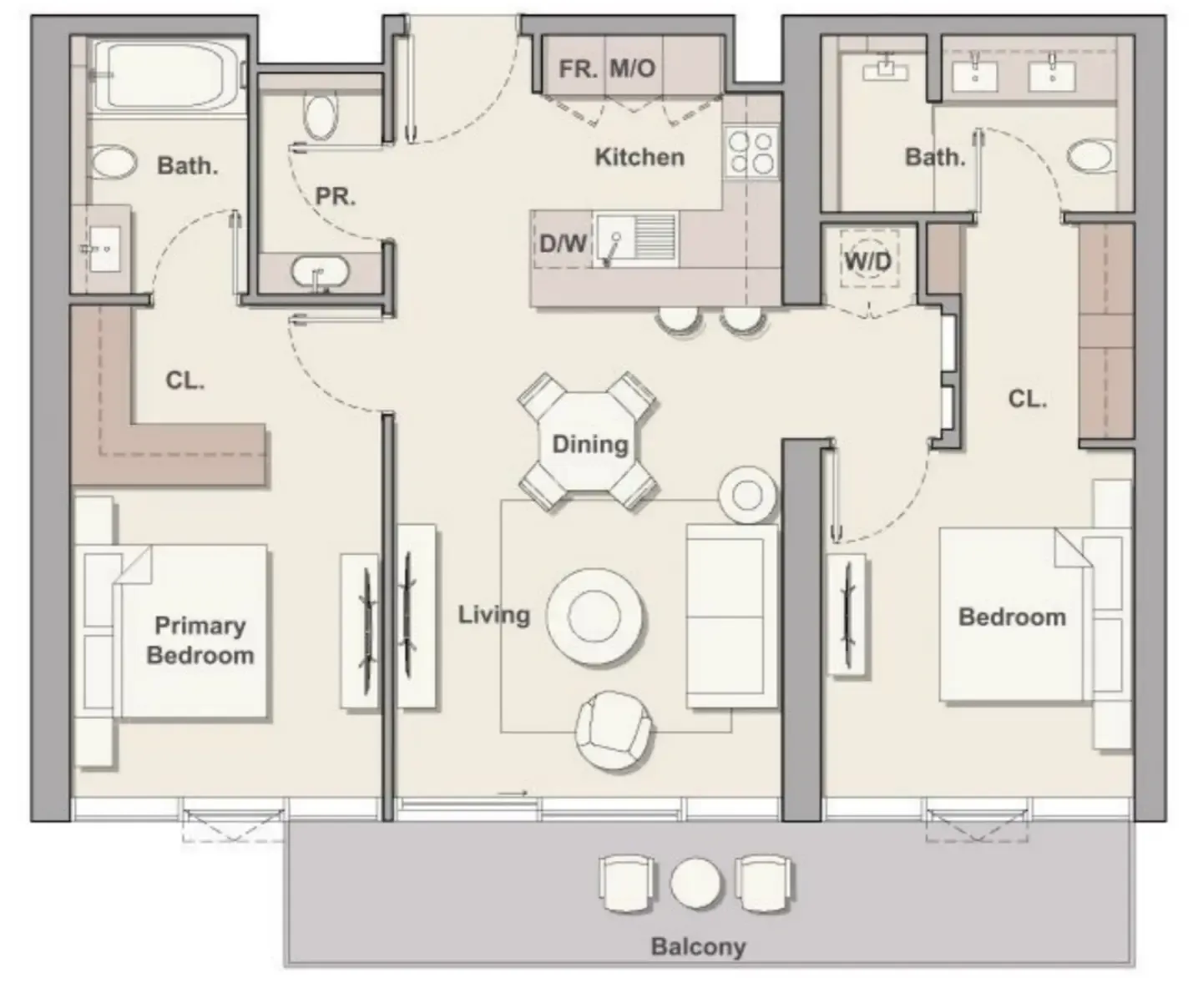 2 bedroom layout