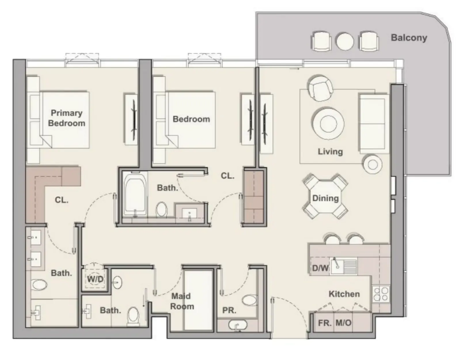 2 bedroom layout