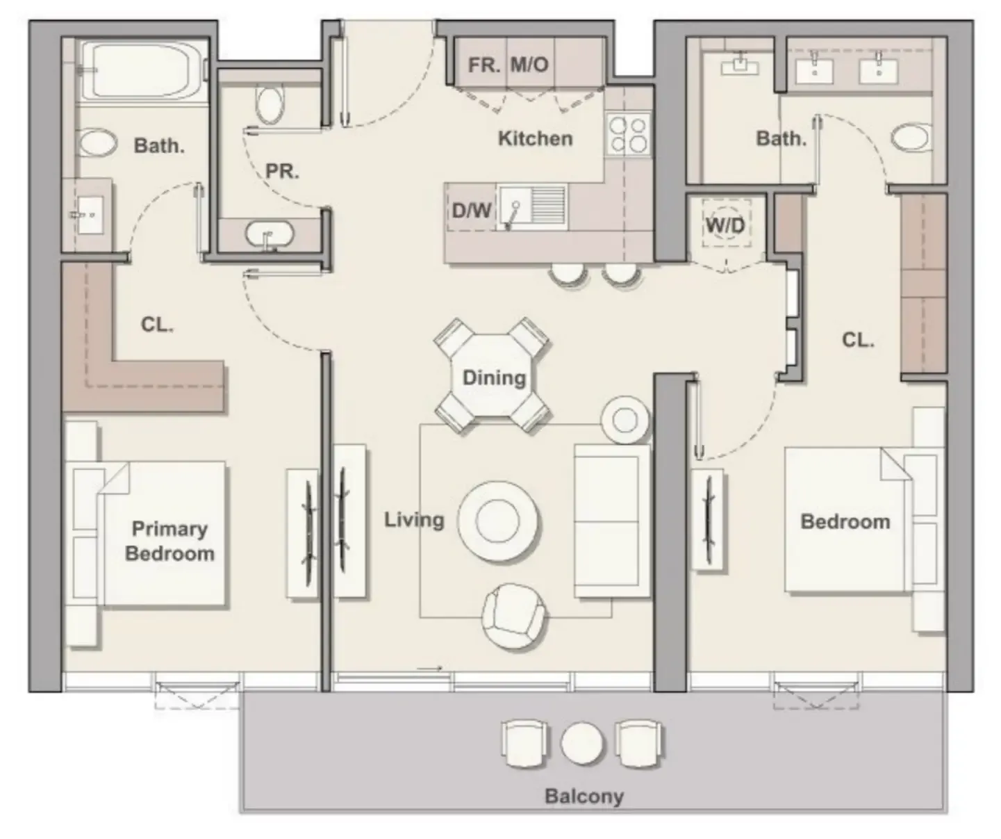 2 bedroom layout