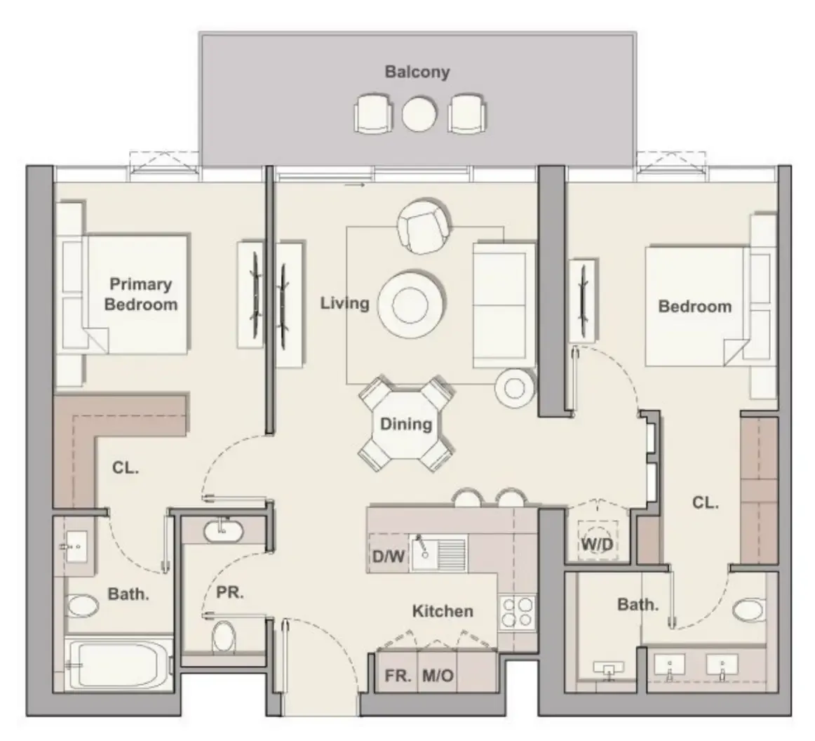 2 bedroom layout