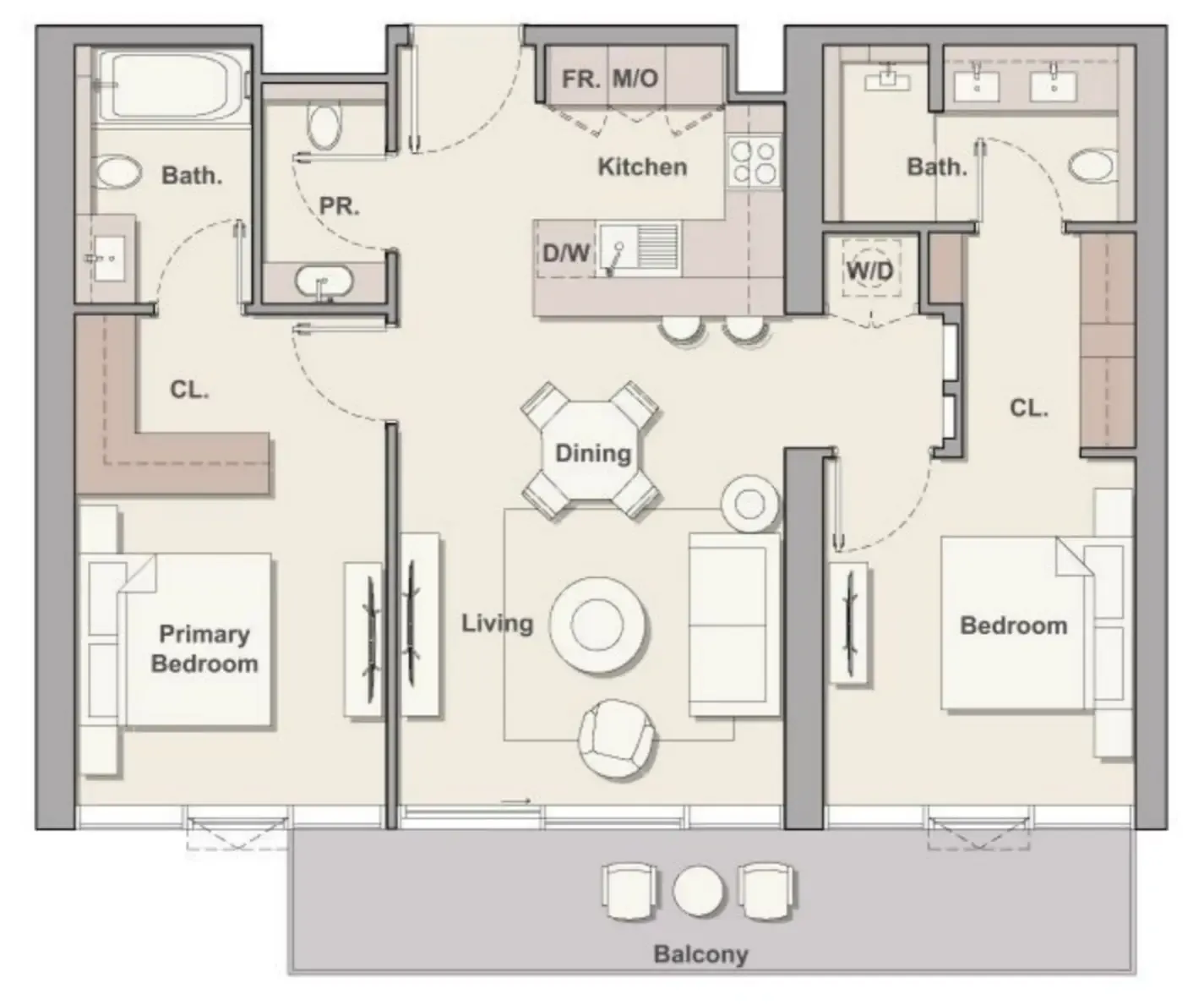 2 bedroom layout