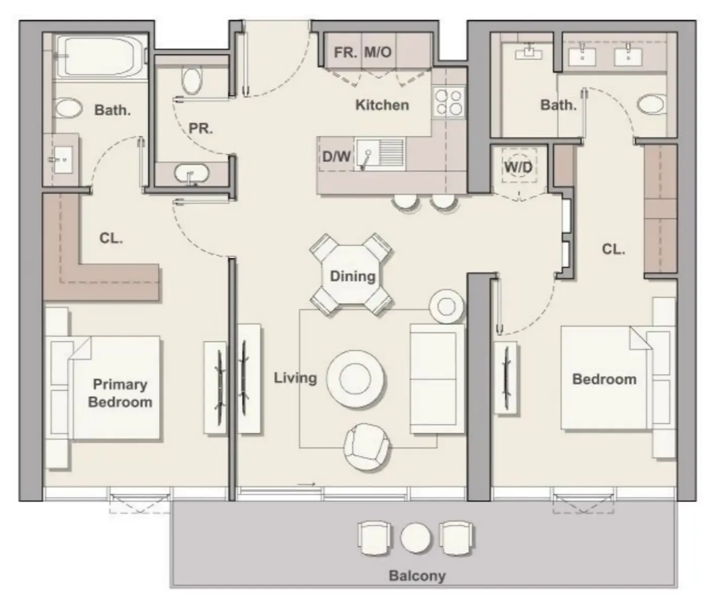 2 bedroom layout