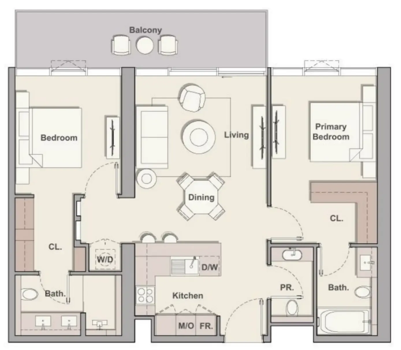 2 bedroom layout