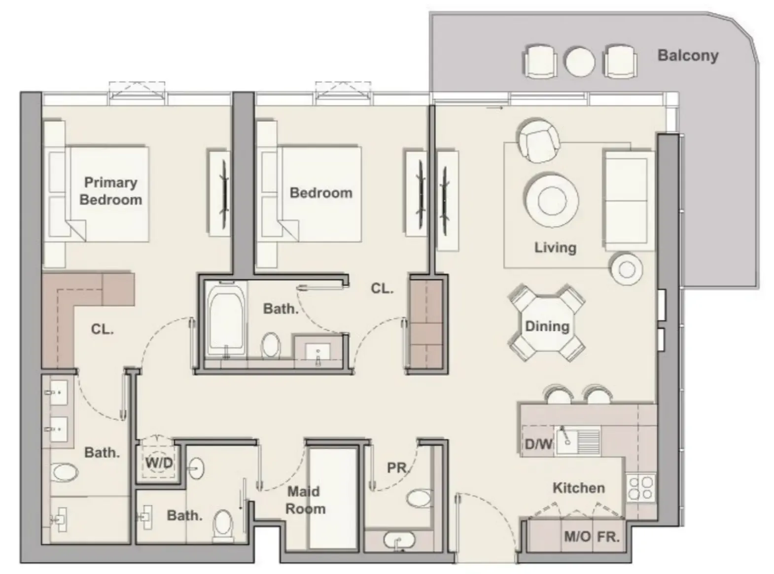 2 bedroom layout