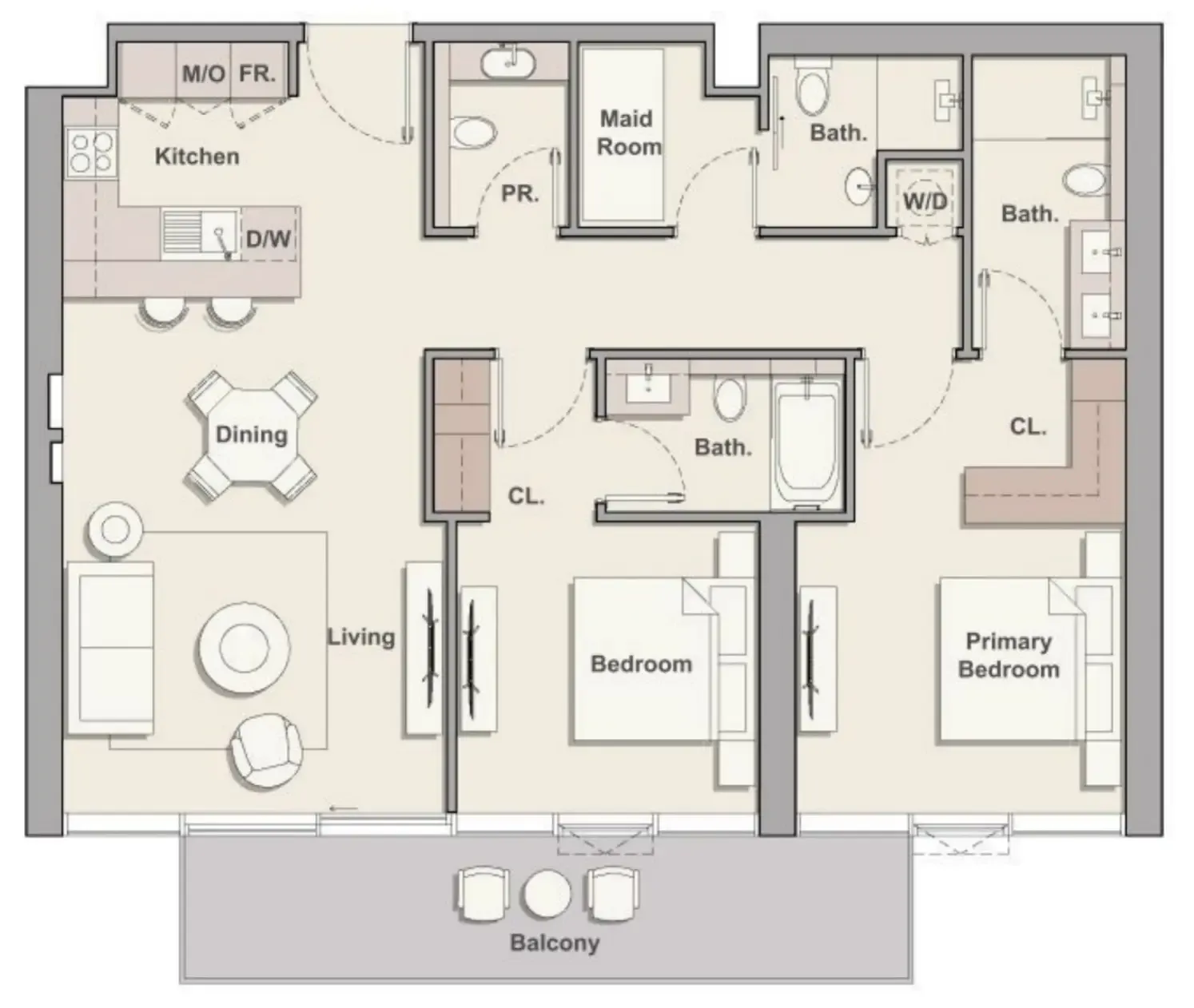 2 bedroom layout