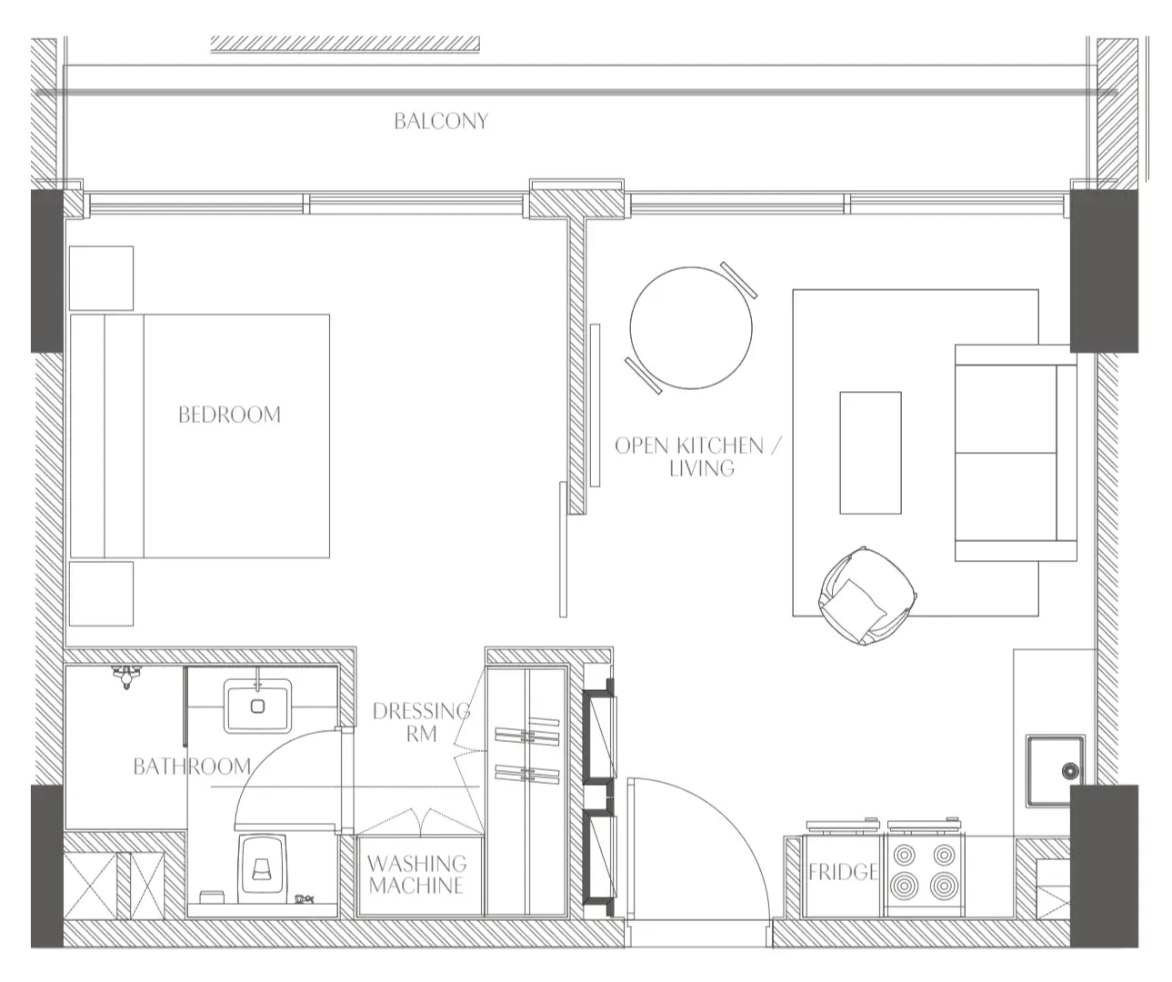 1 bedroom layout