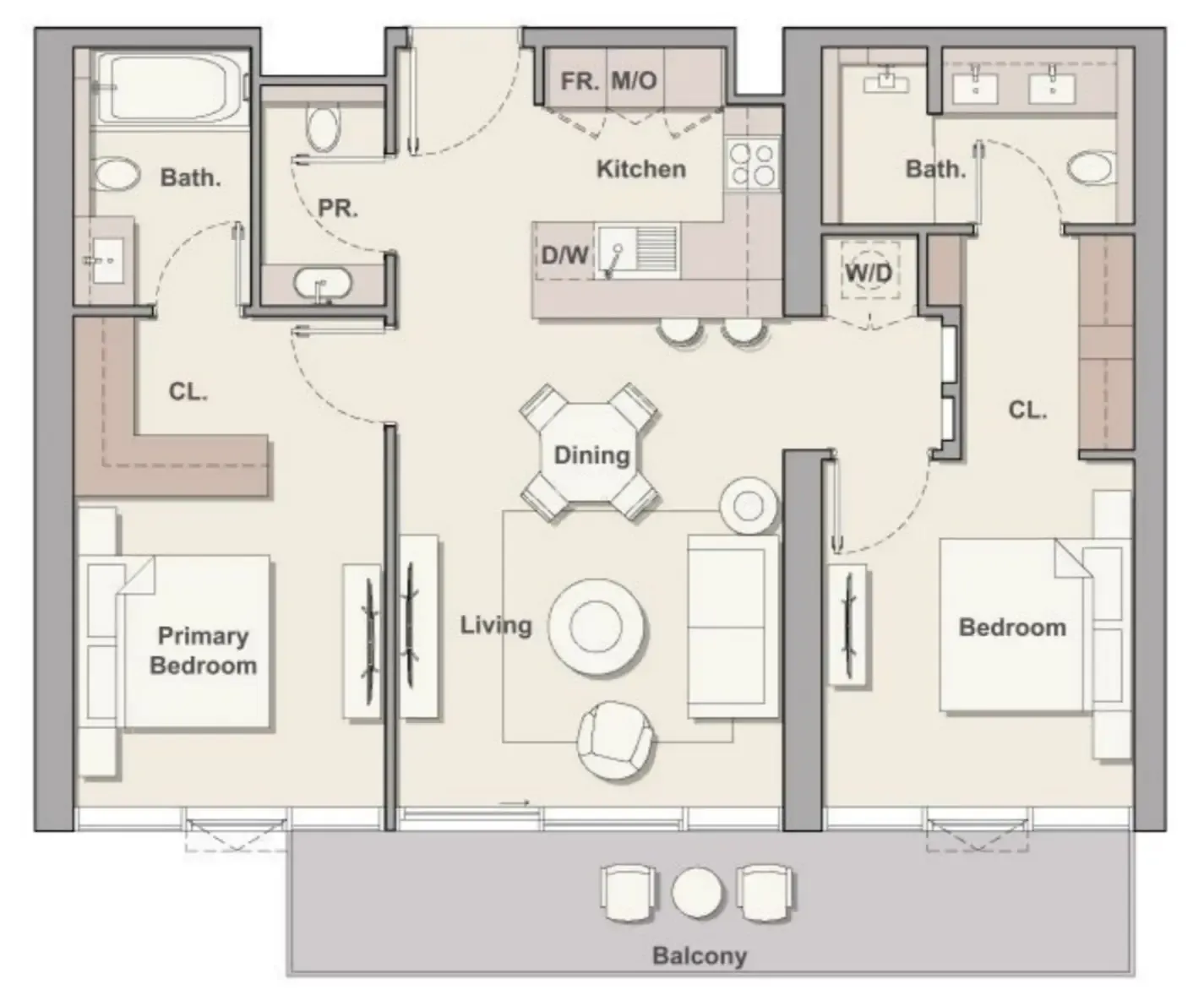 2 bedroom layout