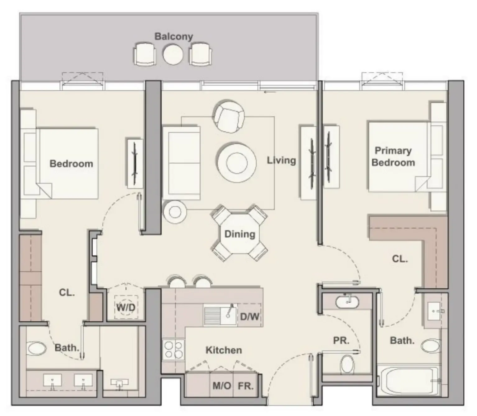 2 bedroom layout