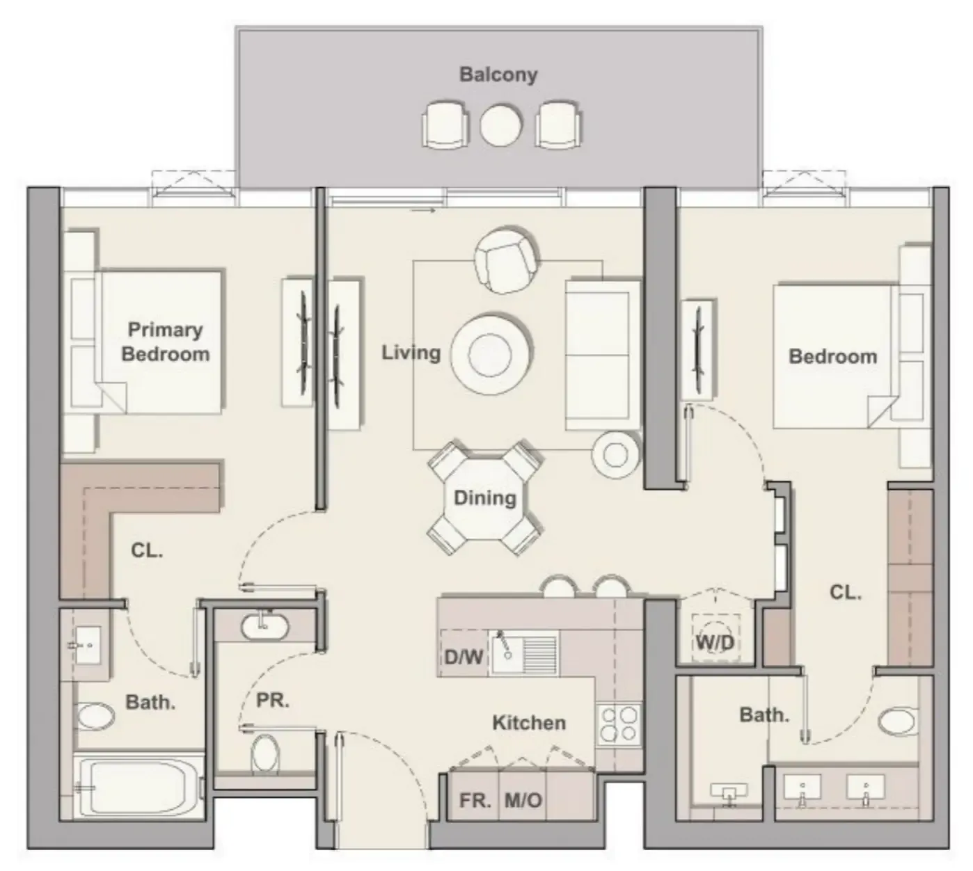 2 bedroom layout