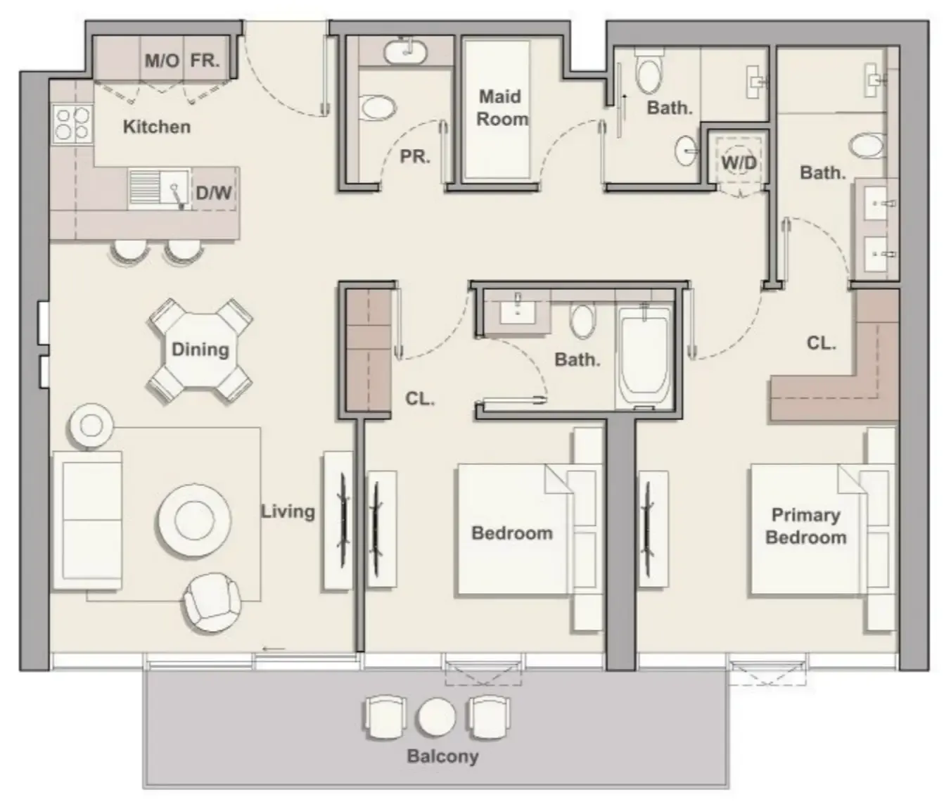2 bedroom layout