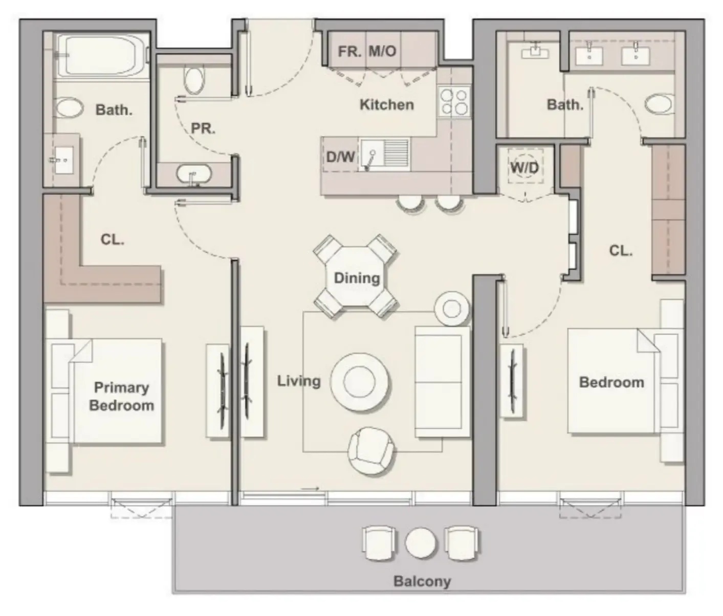 2 bedroom layout