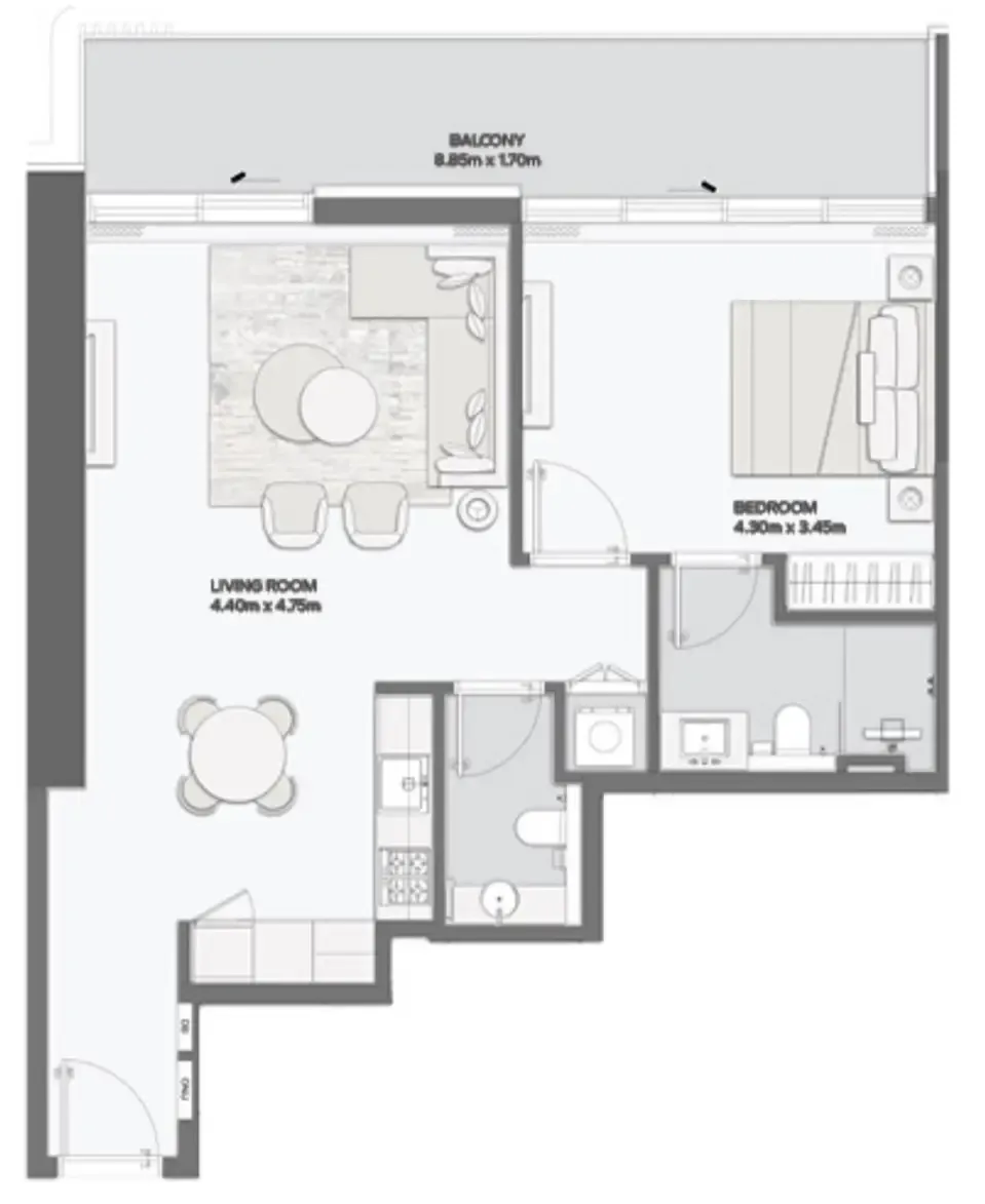 1 bedroom layout