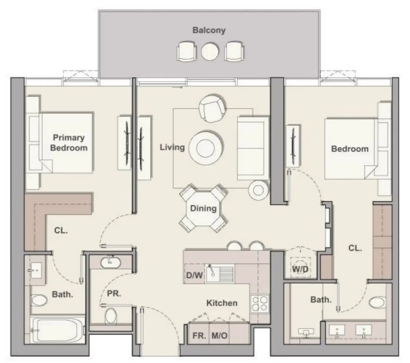 2 bedroom layout