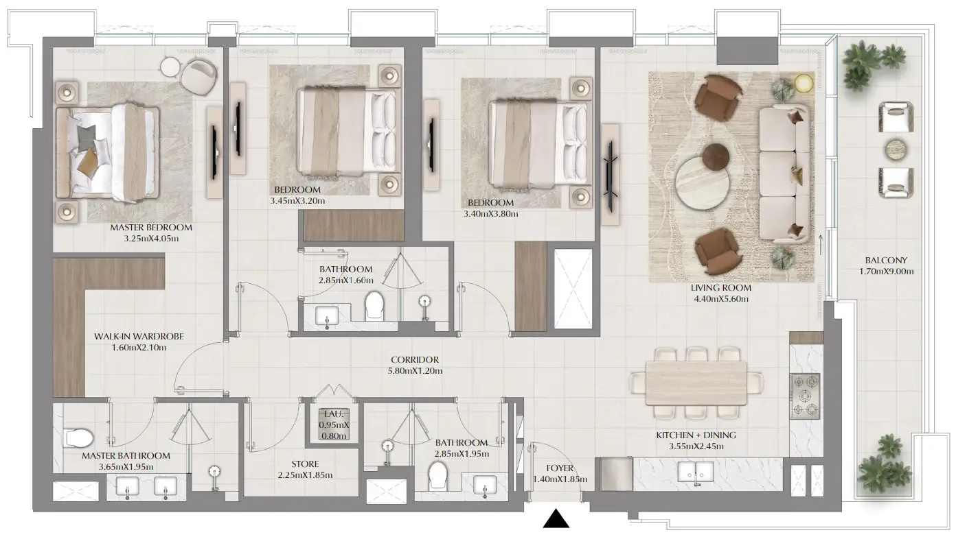 3 bedroom layout