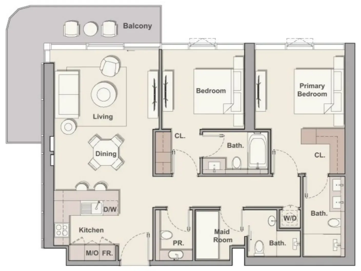 2 bedroom layout