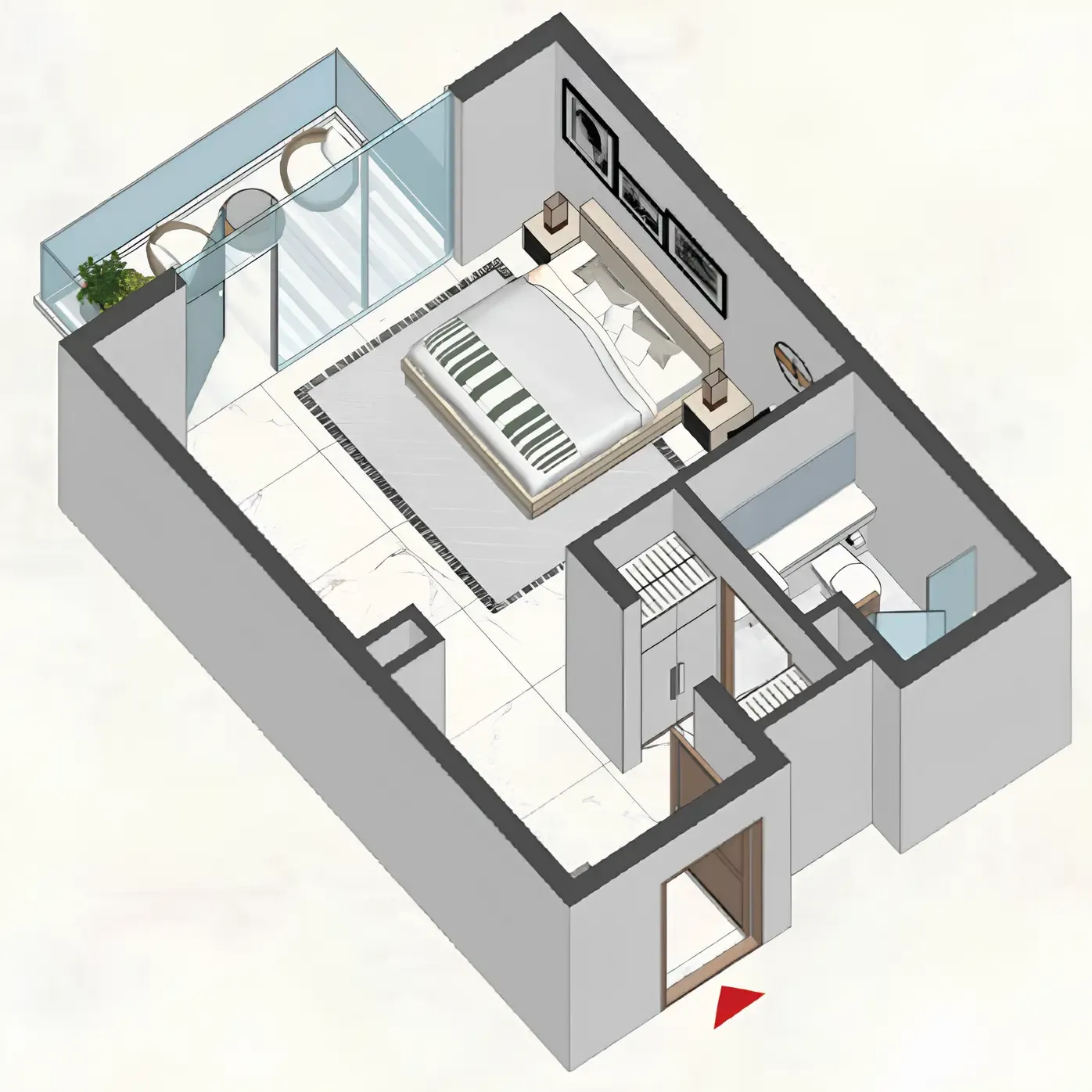 0 bedroom layout