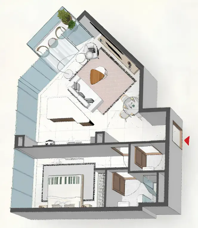 1 bedroom layout