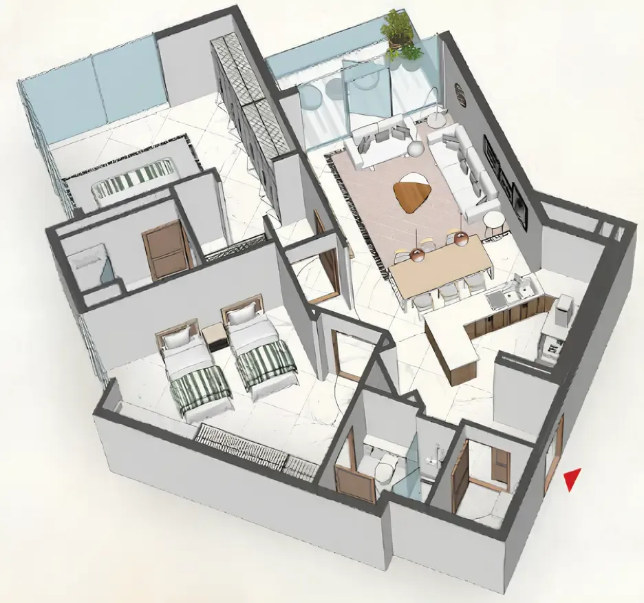 2 bedroom layout