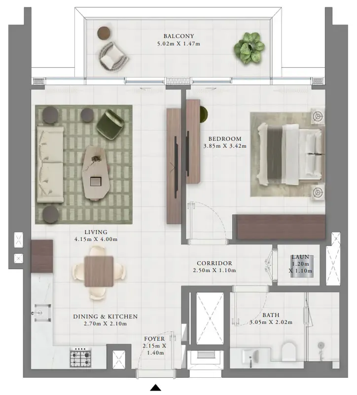 1 bedroom layout