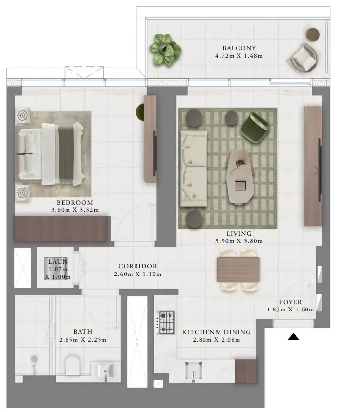 1 bedroom layout
