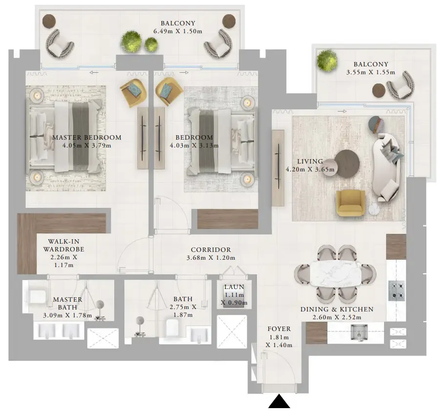 2 bedroom layout